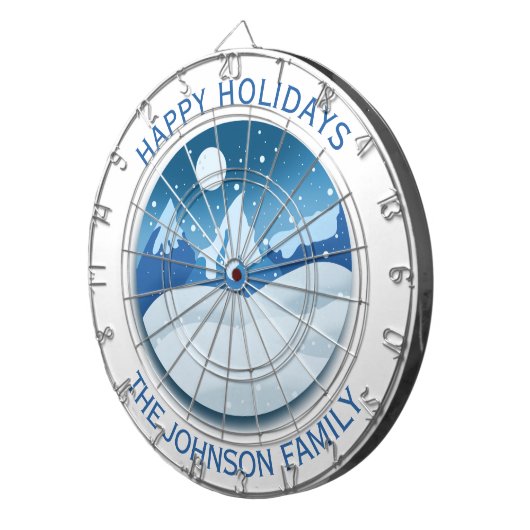 Cible De Fléchettes Peaceful Frosted Landscape Custom (Devant droit)