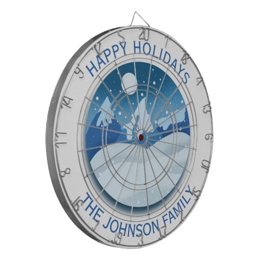 Cible De Fléchettes Peaceful Frosted Landscape Custom (Devant gauche)