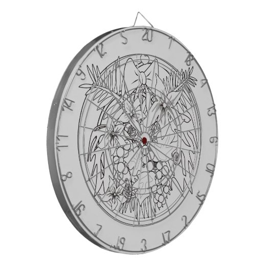 Cible De Fléchettes Peins-toi un motif tropical (Devant gauche)