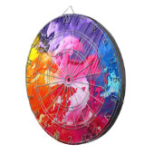 Cible De Fléchettes Peinture Abstraite moderne colorée (Devant droit)