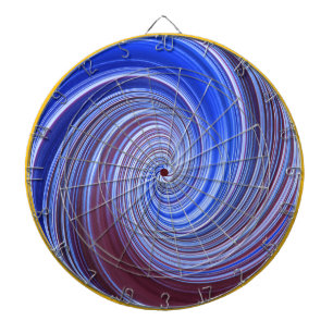 Cible De Fléchettes Peinture Tourbillon Lumière Bleue