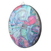 Cible De Fléchettes Peintures pastel Abstraites (Devant droit)