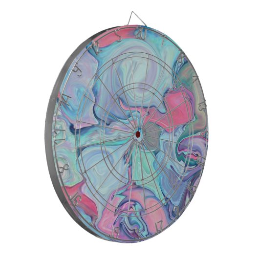 Cible De Fléchettes Peintures pastel Abstraites (Devant gauche)