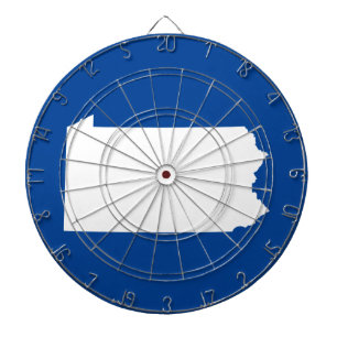 Cible De Fléchettes Pennsylvanie Bleue et Blanche