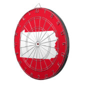Cible De Fléchettes Pennsylvanie rouge et blanche (Devant droit)