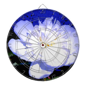 Cible De Fléchettes Peony blanc et violet