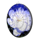 Cible De Fléchettes Peony blanc et violet (Devant droit)