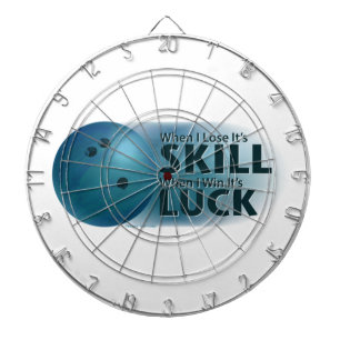 Cible De Fléchettes Perdre la compétence Gagner la chance Bowling bleu