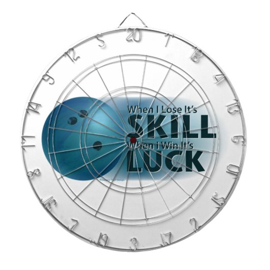 Cible De Fléchettes Perdre la compétence Gagner la chance Bowling bleu (Devant)