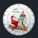 Cible De Fléchettes Père Noël avec Renard de lapin et écureuil<br><div class="desc">Joyeux Noël ! - Santa Claus avec Renard de lapin et Equirrel - dessin au crayon de couleur par Krisi ArtKSZP~~~ Catégorie du magasin >>> Joyeux Noël pour les enfants >>>> Santa Claus avec Equirrel de renard de lapin</div>