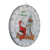 Cible De Fléchettes Père Noël avec Renard de lapin et écureuil (Devant gauche)