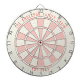 Cible De Fléchettes Personalized Family Name Custom Pink Game Room (Devant)