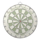 Cible De Fléchettes Personalized Family Name Custom Sage Game Room  (Devant)