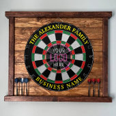 Cible De Fléchettes Personalized Logo & Custom Text Business Company