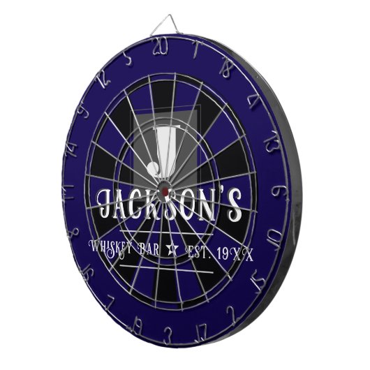 Cible De Fléchettes Personalized Man Cave Custom Bar Name (Devant droit)