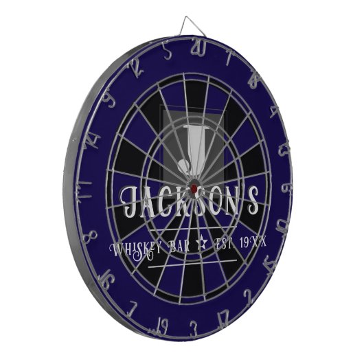 Cible De Fléchettes Personalized Man Cave Custom Bar Name (Devant gauche)