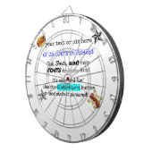 CIBLE DE FLECHETTES personnalisable de (Devant droit)