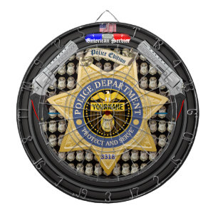 Cible De Fléchettes Personnalisé American Service Police Edition Dart
