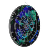 Cible De Fléchettes Personnalisé Turquoise Turquoise et bleu (Devant gauche)