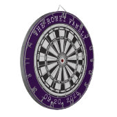 Cible de fléchettes personnalisée au nom de famill (Devant gauche)