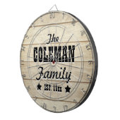 Cible de flechettes personnalisée du grain de bois (Devant droit)