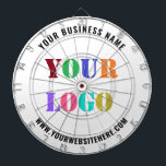Cible de flechettes personnalisée du logo de l'ent<br><div class="desc">Couleurs et polices personnalisées - Cible de flechettes avec votre entreprise Logo et texte Promotionnel Business Dartboards personnalisés - Ajouter votre logo / image ou QR Code - Photo et texte / Information - Redimensionner et déplacer des éléments avec outil de personnalisation. Choisissez / ajoutez votre arrière - plan favori...</div>