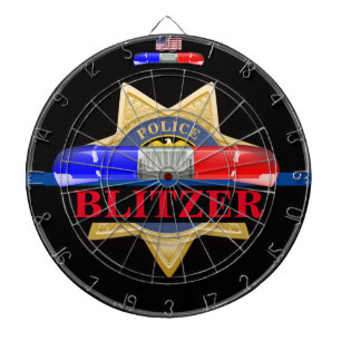 Cible de flechettes Personnalisée Police Badge Edi