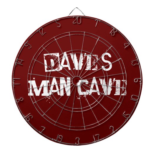 Cible de flechettes personnalisée rouge et blanc (Devant)