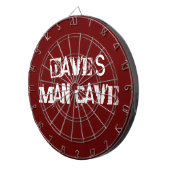 Cible de flechettes personnalisée rouge et blanc (Devant droit)