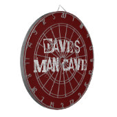 Cible de flechettes personnalisée rouge et blanc (Devant gauche)