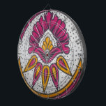 Cible De Fléchettes Personnaliser<br><div class="desc">Belle Polka Extraordinaire Pot Golden Red Motif Design Pourquoi Choisir "Belle Polka Extraordinaire Pot Golden Red Motif Design"? Célébrez l'esprit vibrant de la culture africaine avec notre magnifique Polka Dot Golden Red Motif Design d'Afrique Extraordinaire. Cette oeuvre d'art accrocheuse présente une combinaison étonnante de motifs ethniques en orange, jaune, violet...</div>