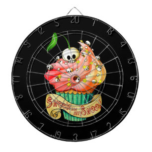 Cible De Fléchettes Petit gâteau doux et mortel de crâne