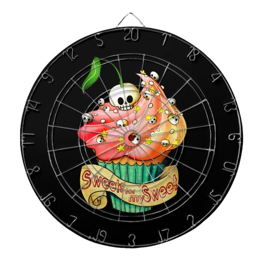 Cible De Fléchettes Petit gâteau doux et mortel de crâne (Devant)