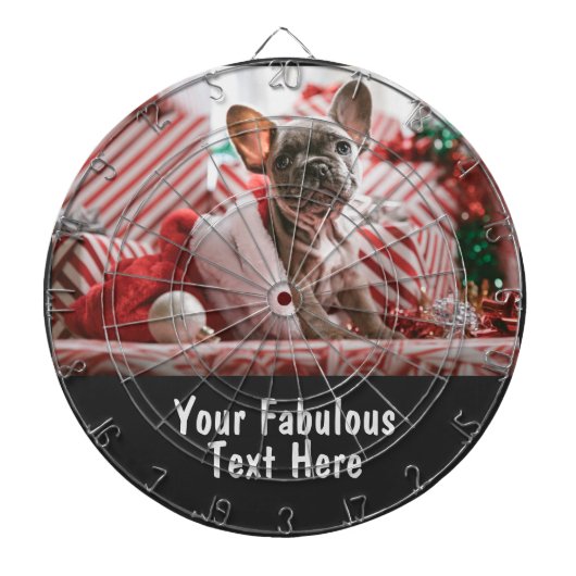 Cible De Fléchettes Photo et texte personnalisés (Devant)