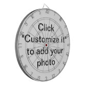 Cible de flechettes photo personnalisée (Devant gauche)