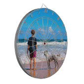 Cible de flechettes photo personnalisée avec votre (Devant gauche)