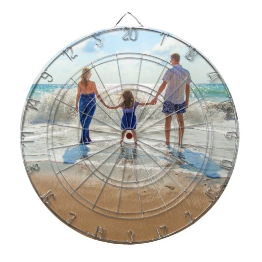 Cible de flechettes photo personnalisée avec votre (Devant)