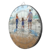 Cible de flechettes photo personnalisée avec votre (Devant droit)