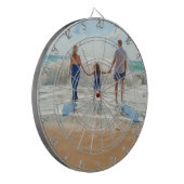 Cible de flechettes photo personnalisée avec votre (Devant gauche)