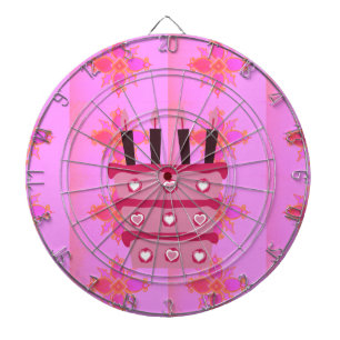 Cible De Fléchettes Pink Bird Cake Art Imprimer