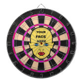 Cible De Fléchettes Pink Dartboard with Your Face Here (Devant)