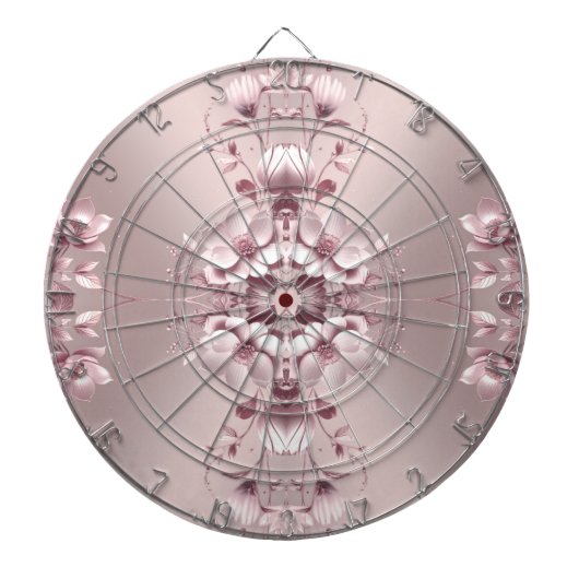 Cible De Fléchettes Pink Floral Dartboard (Devant)