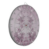 Cible De Fléchettes Pink Floral Foliage Darboard (Devant gauche)