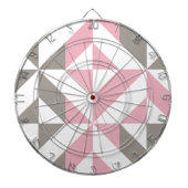 Cible De Fléchettes Pink Raspberry and Silver Geometric ZigZag (Devant)