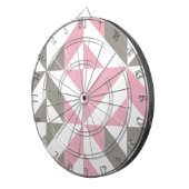 Cible De Fléchettes Pink Raspberry and Silver Geometric ZigZag (Devant droit)