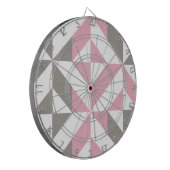 Cible De Fléchettes Pink Raspberry and Silver Geometric ZigZag (Devant gauche)