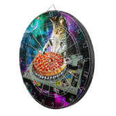 Cible De Fléchettes Pizza de chat du DJ de l'espace (Devant droit)