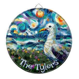 Cible De Fléchettes Plage de style Seagull Van Gogh Personnalisée