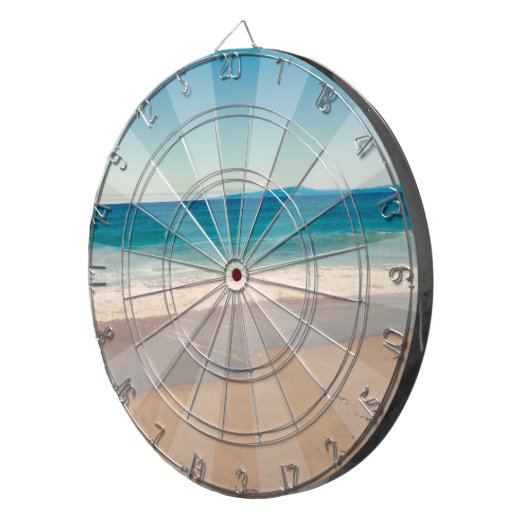 Cible De Fléchettes Plage de style Turquoise Turquoise (Devant droit)