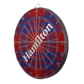 Cible de flechettes Plaid rouge, blanc et bleu (Devant droit)